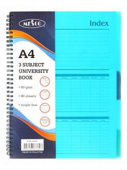 Flamingo A4 Blue Manuscript Book (80 Sheets)
