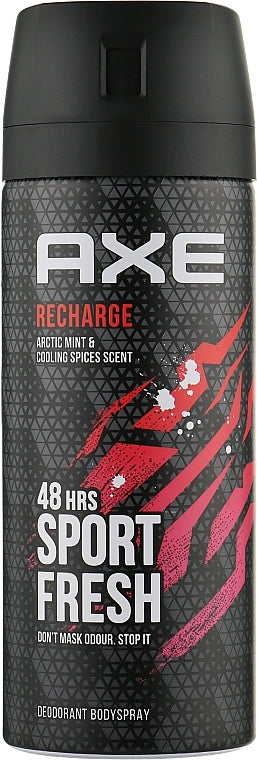 Axe Recharge Sport Fresh 48H Deodorant Spray Arctic Mint&Cooling Spice Scent 150ml